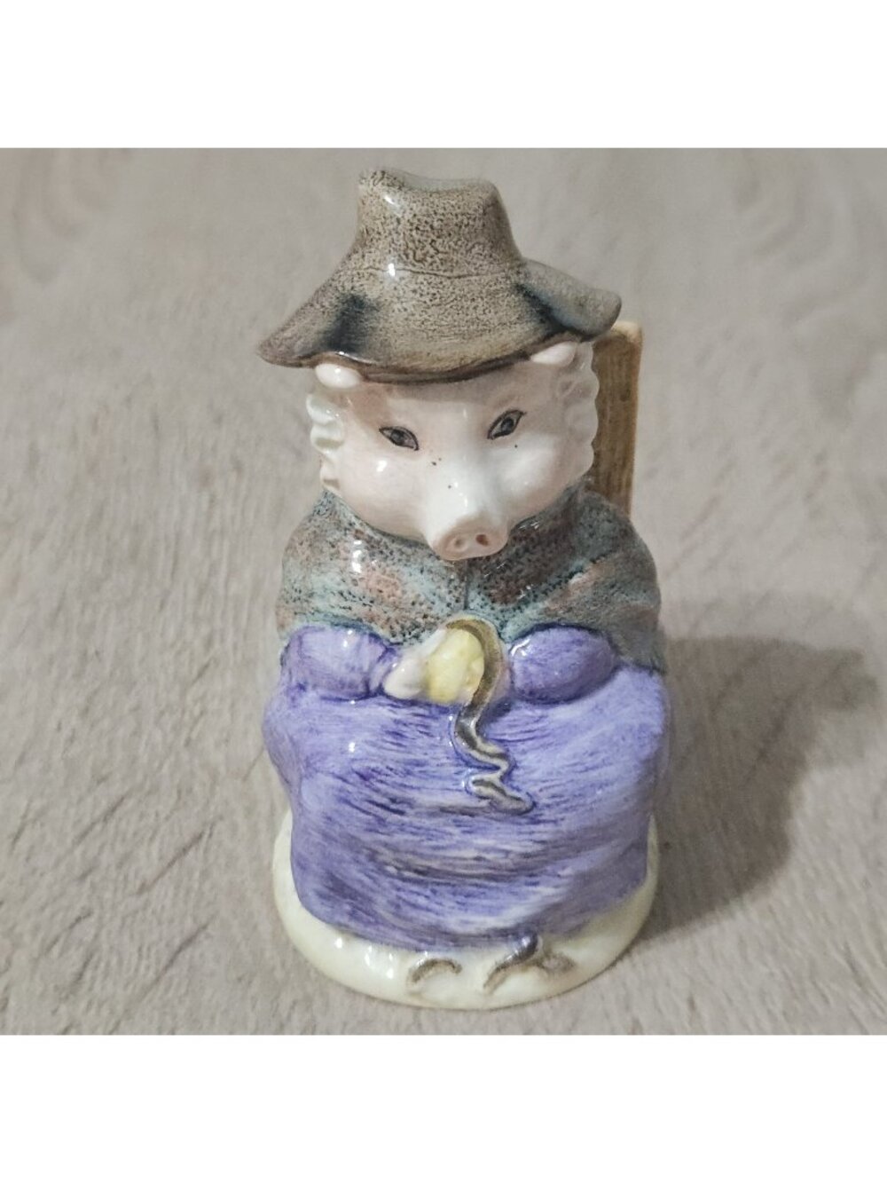 Vintage 1992 Royal Albert Beatrix Potter Figurine "And this Pig Had None" VGC
